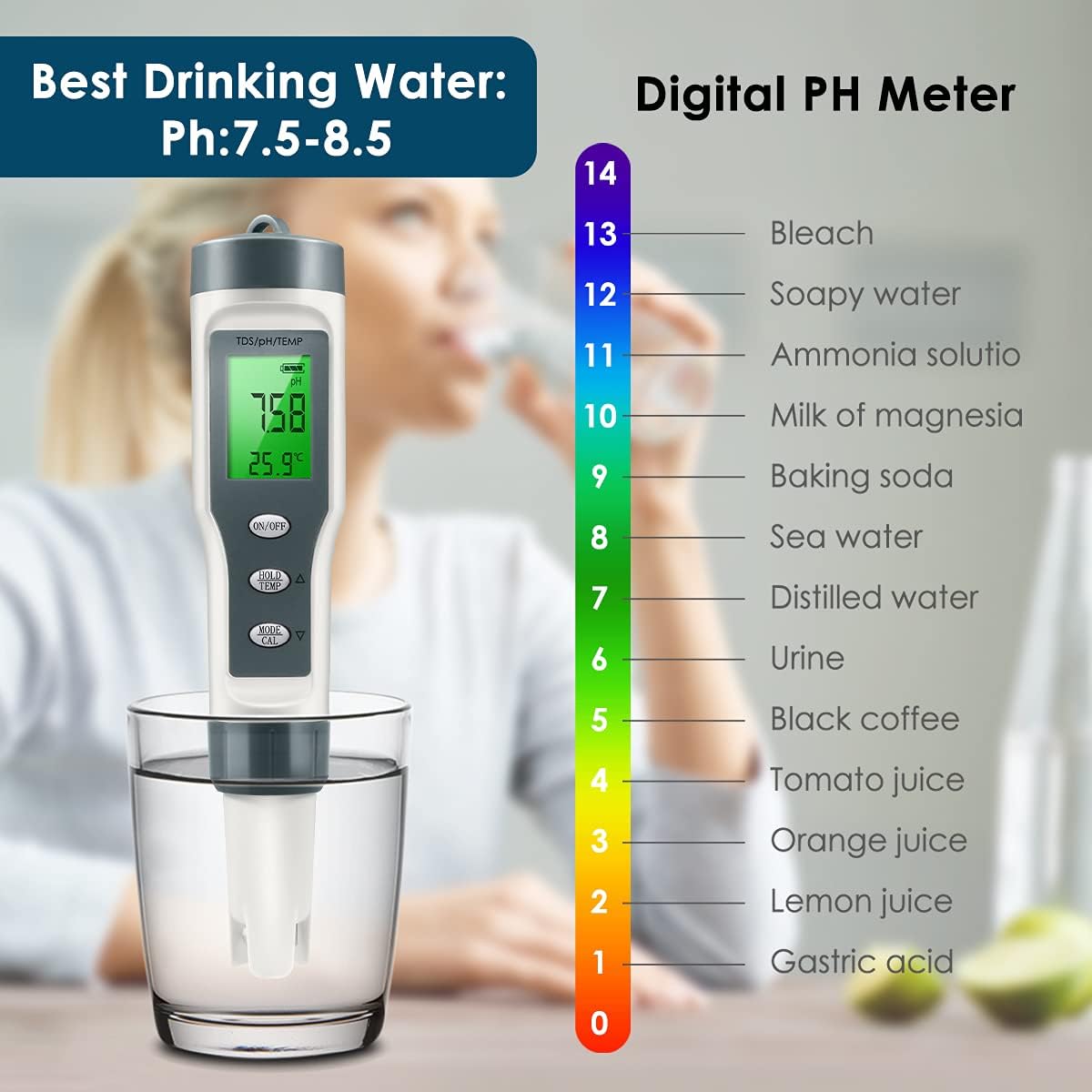 TDS PH Temperature 3 In 1 PH Meter Review Hydroponic Gardening