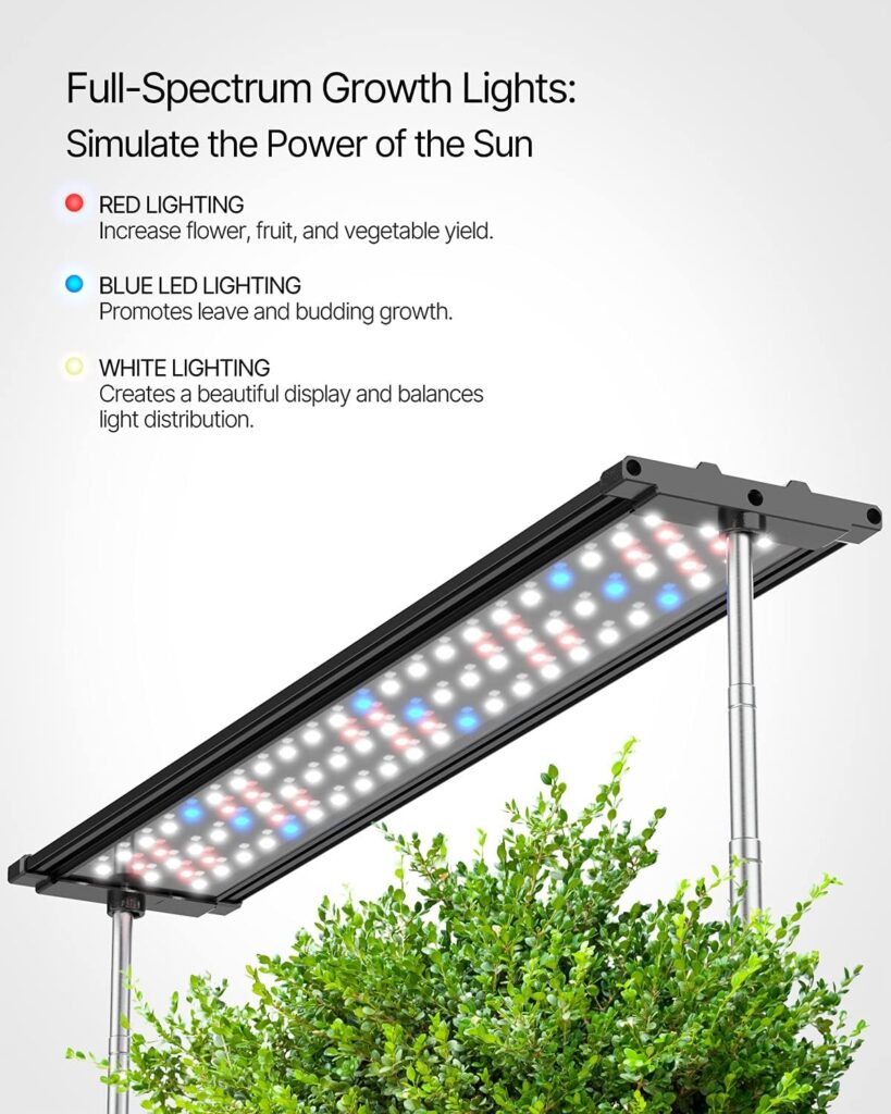 iDOO 20 Pods Indoor Herb Garden Hyrdroponics Growing System with LED Grow Light and 4 Removable Water Tank, Free Timing Setting, 27 Adjustable Height