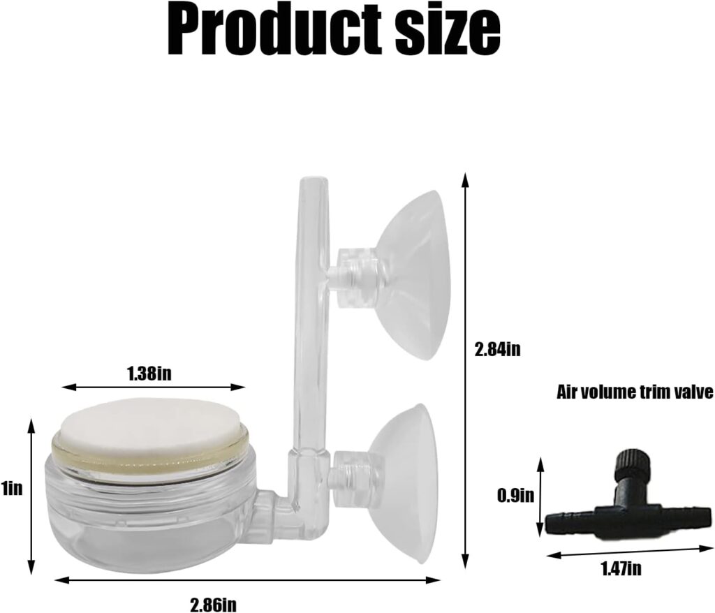 2 Pcs Aquarium Air Stone Disc, Air Stone for Aquarium Diffuser Aquarium Air Stone Fish Tank with Control Valve, Nano Bubble Stone Kit for Fish Tank and Hydroponic 2 Pcs Aquarium Air Stone Disc, Air Stone for Aquarium Diffuser Aquarium Air Stone Fish Tank with Control Valve, Nano Bubble Stone Kit for Fish Tank and Hydroponic
