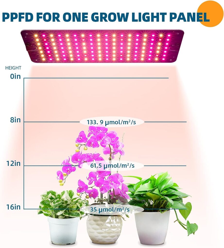 Barrina Grow Lights for Indoor Plants, 20W (2 x 10W) Full Spectrum Ultra-Thin Grow Light Panel with 3/6/12H Auto On/Off Timer for Hydroponics, Seedlings, Succulents, Veg, Flowers  More, 2-Pack