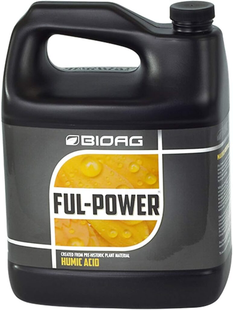 BIOAG Ful-Power Liquid Organic Humic Acid Amendment - Fulpower Increases Yield in Hydroponics, Soil, Soilless Media - Plant Nutrient (1 gal)