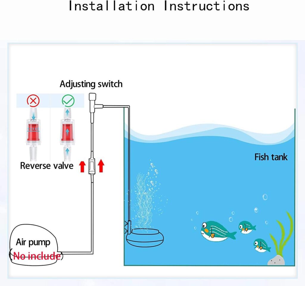 FRIRODSAY Aquarium Air Stone Fish Tank Bubbler Bubble Stone Oxygen Stone Ultra Silent High Dissolving Oxygen Diffuser Kit for Aquarium Fish Tank Hydroponic 1.4Inch
