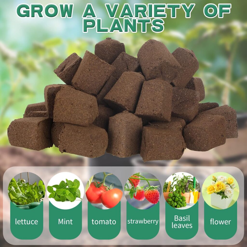 Hydroponic Sponges Grow Starter Pods Organic Rooter Plugs Growth Sponge Starter Plugs for Plant Growing Cloning (100 Pieces)