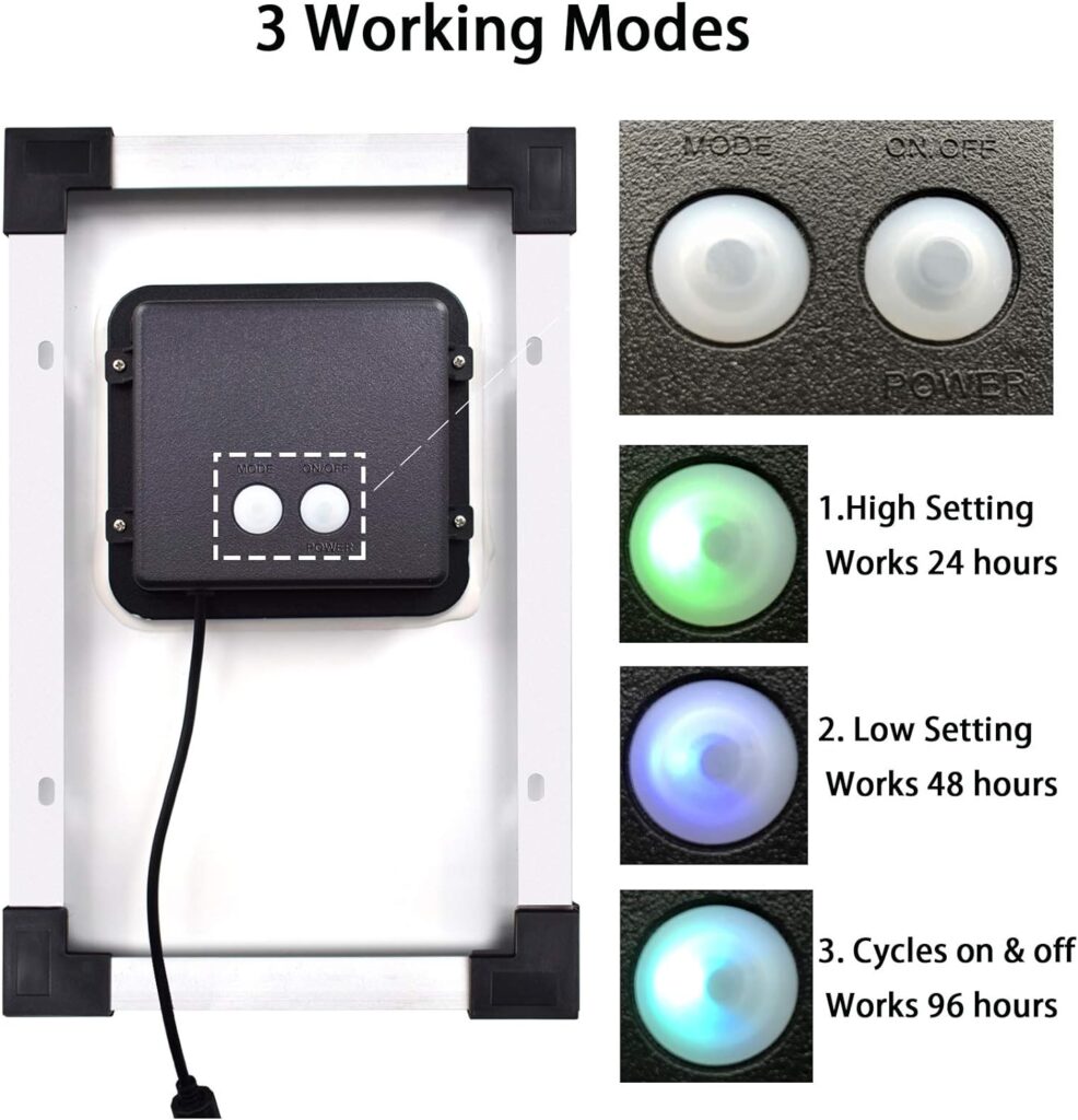 Lewisia Solar Air Pump Kit Battery with Air Hoses and Bubble Stones 3 Working Modes Pond Aerator Bubble Oxygenator