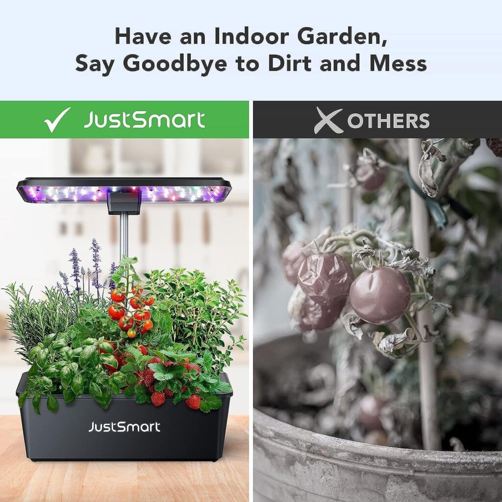 Litake 12 Pods Hydroponics Growing System Indoor Garden with 36W 5 Color Full Spectrum 100 LED Grow Light, Indoor Growing System with Tweezers, Automatic Timer, Up to 23