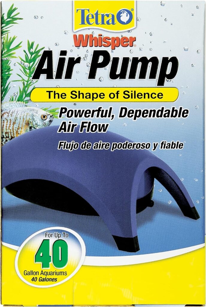 Tetra Whisper Air Pump 20 To 40 Gallons, For Aquariums, Powerful Airflow, Non-UL Listed,Blue