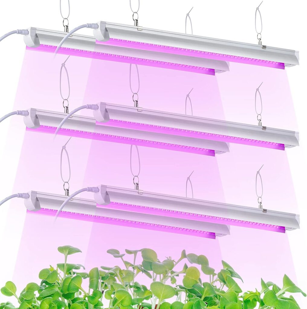 TYAGMAM Grow Light, 2ft T8,150W(6 x 25W, 900W Equivalent), Super Bright, Full Spectrum Sunlight Plant Light, LED Grow Light Strips, Grow Light Bulbs for Indoor Plants,Greenhouse,6-Pack