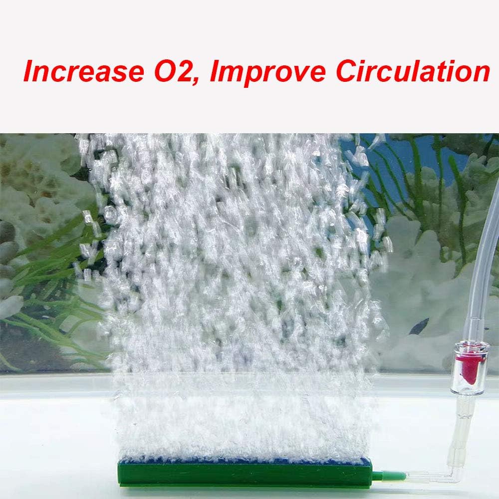 EKUEY 4 Fish Tank Air Stone, Bubble Stone Oxygen Dissolving Diffuser Kit for Hydroponic Aquarium Pond