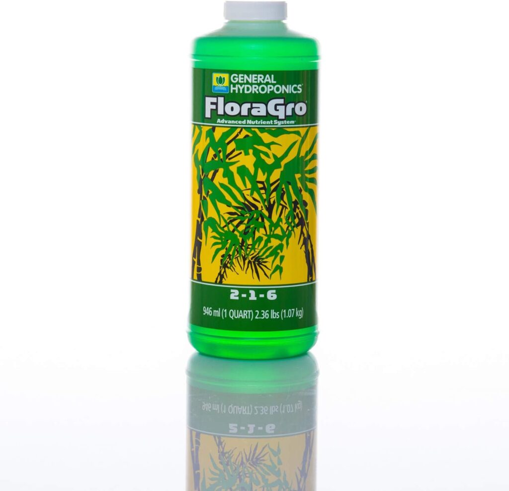 General Hydroponics Flora Series: FloraMicro, FloraBloom, FloraGro - 3-Part Hydroponic Nutrient System, 1 qt. Bottles