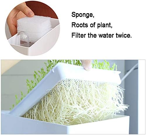 Hydroponic Garden Aquaponic Fish Tank Plants Growing System Self-Cleaning Seed Sprouter Tray