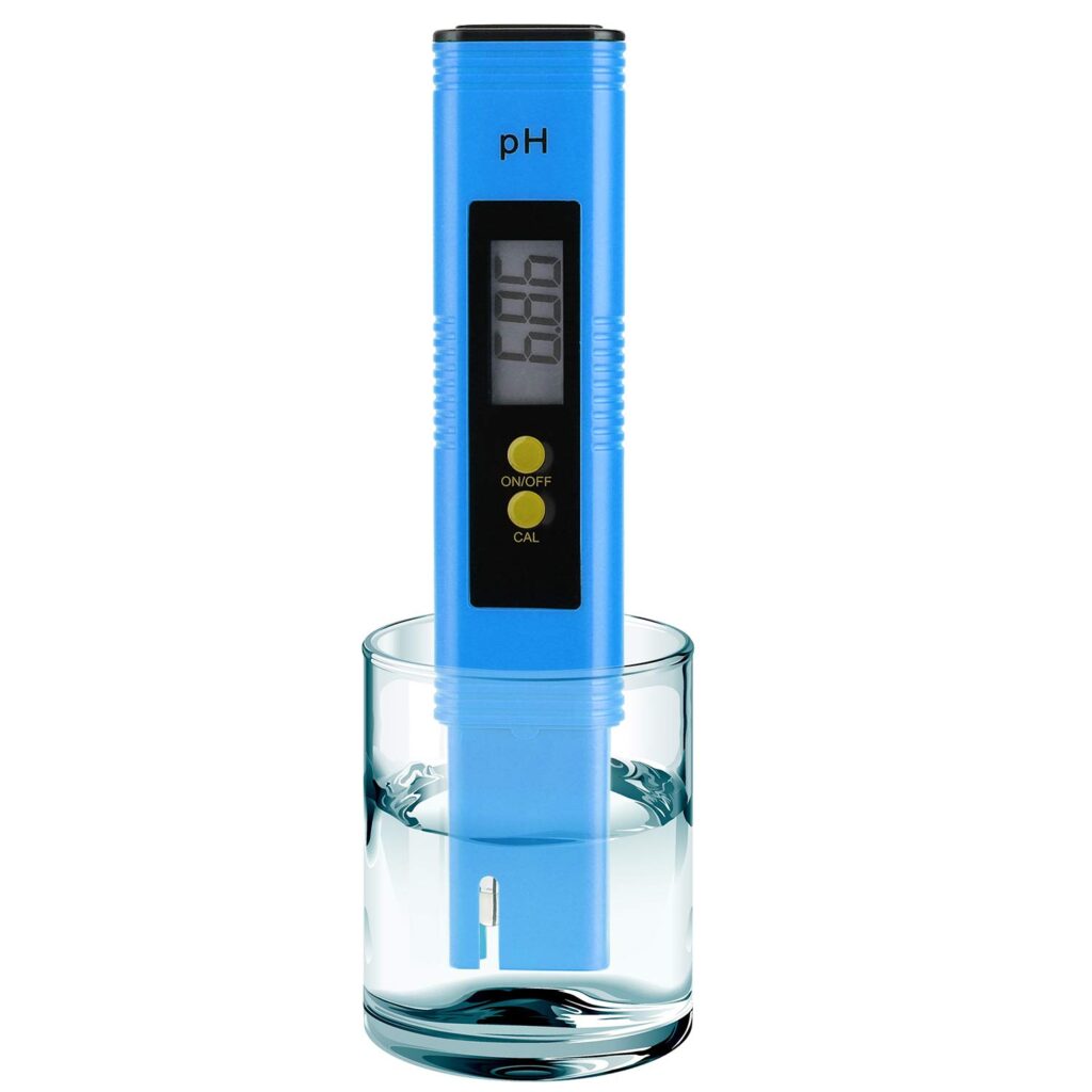 PH Meter for Water Hydroponics Digital PH Tester Pen 0.01 High Accuracy Pocket Size with 0-14 PH Measurement Range for Household Drinking, Pool and Aquarium