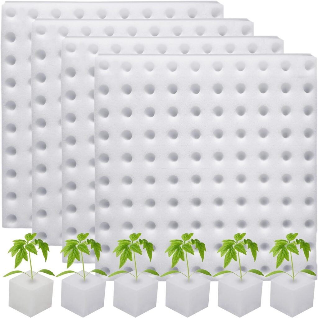 XIDAJIE 400 Pcs Hydroponic Sponges Planting Gardening Tool Soilless Cultivation Seedling Sponges Cultivation Sponge Greenhouse for Small Bud Growth  Grow Seedlings