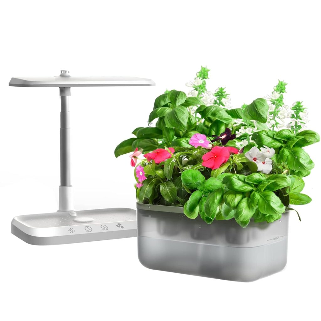 Hydroponics Growing System,Upgrade Wireless 360°Visible Detachable Indoor Herb Garden,Indoor Garden-with Aerator,Automatic Timer,Height Adjustable,Indoor Grow Kit Suitable for Home