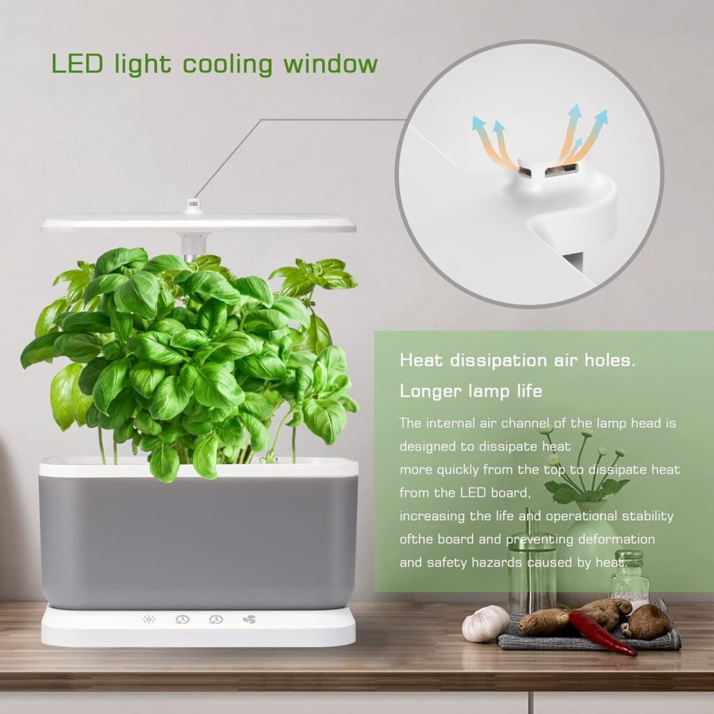 Hydroponics Growing System,Upgrade Wireless 360°Visible Detachable Indoor Herb Garden,Indoor Garden-with Aerator,Automatic Timer,Height Adjustable,Indoor Grow Kit Suitable for Home