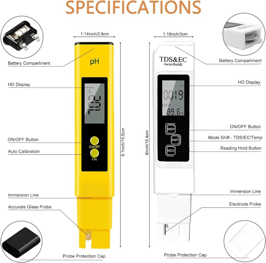 ANTUGLBAR 3 in 1 Soil PH Tester PH Meter, Soil Meter Moisture Meter Combo, TDS PPM Meter PH/EC Tester Digital Kit for Home Water, Hydroponics, Plants Garden Soil and Aquarium Use