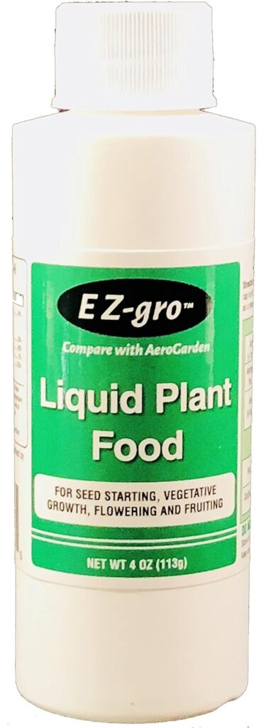 Liquid Plant Food for Aerogarden (4oz) | Liquid Fertilizer with Hydroponic Nutrients | Liquid Fertilizer for Plants in Aerogarden Sponges | Aerogarden Liquid Food Compatible | Hydroponic Fertilizer