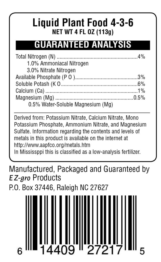 Liquid Plant Food for Aerogarden (4oz) | Liquid Fertilizer with Hydroponic Nutrients | Liquid Fertilizer for Plants in Aerogarden Sponges | Aerogarden Liquid Food Compatible | Hydroponic Fertilizer