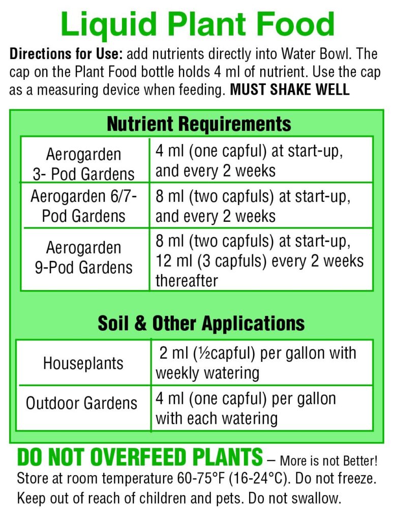 Liquid Plant Food for Aerogarden (4oz) | Liquid Fertilizer with Hydroponic Nutrients | Liquid Fertilizer for Plants in Aerogarden Sponges | Aerogarden Liquid Food Compatible | Hydroponic Fertilizer