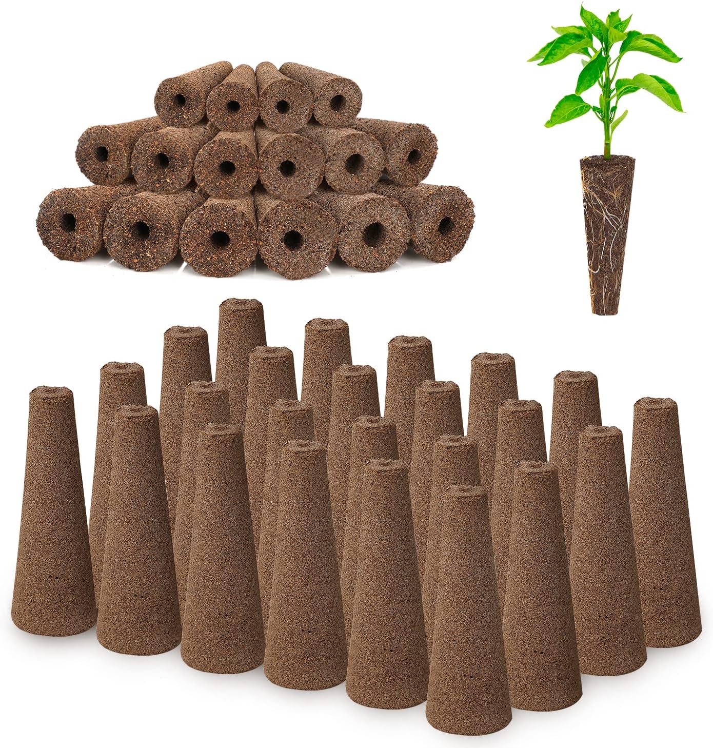 Grow Sponges Replacement for Indoor Garden Hydroponics Growing System, 14 Pcs Root Growth Sponges Compatible with AeroGarden Universal