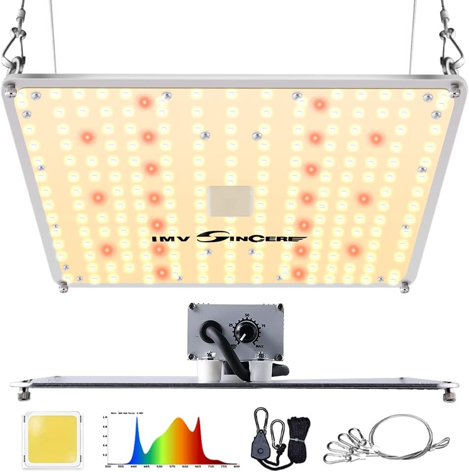 LED Grow Lights, BC100W, Full-Spectrum LED Grow Light, 3x3 ft. with Samsung Diodes, Dimmable Lighting for Hydroponic Seedling Veg, and Bloom in Grow Tents Greenhouse