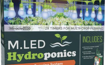 Miracle LED 2-Time Zone Hydroponics Indoor Growing System – Includes 8 Absolute Daylight Plus Blue Spectrum 150W Replacement Grow Lights & 2 4-Socket Corded Fixture with 2 SproutMatic Timers (3-Pack) Review