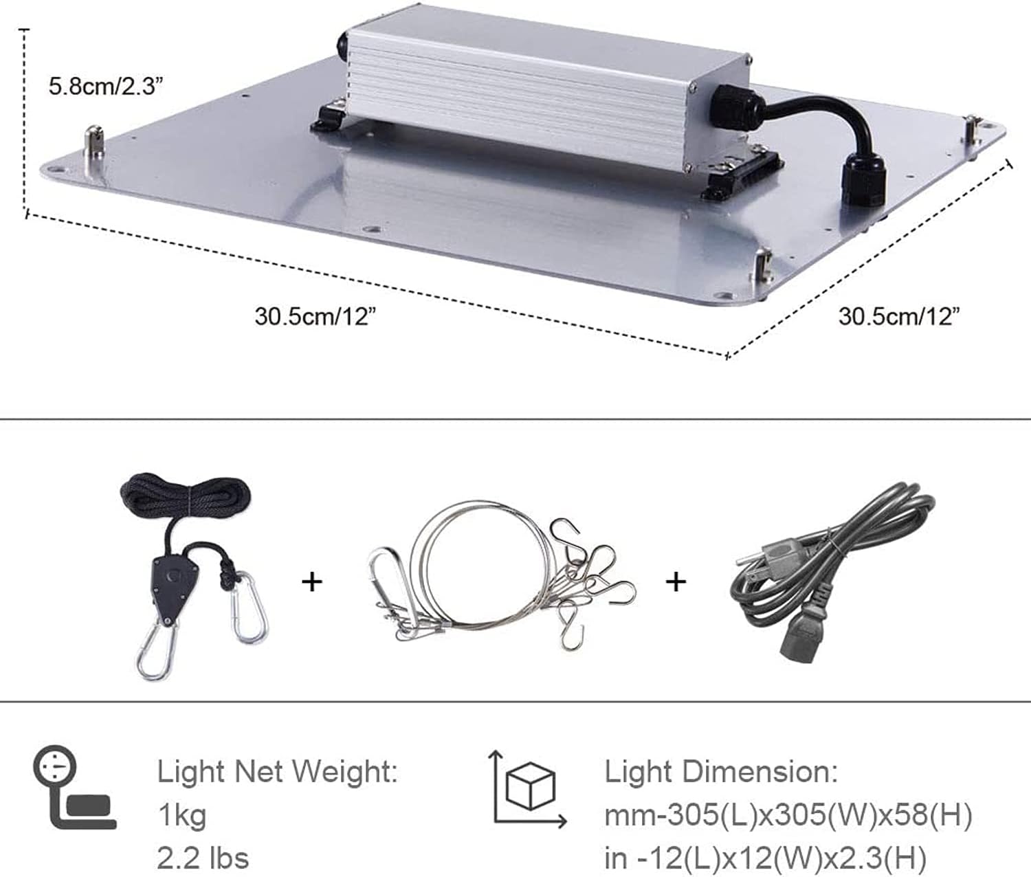 1000W Led Grow Light Full Red FR Spectrum w/UV for Indoor Plants Flower Booster