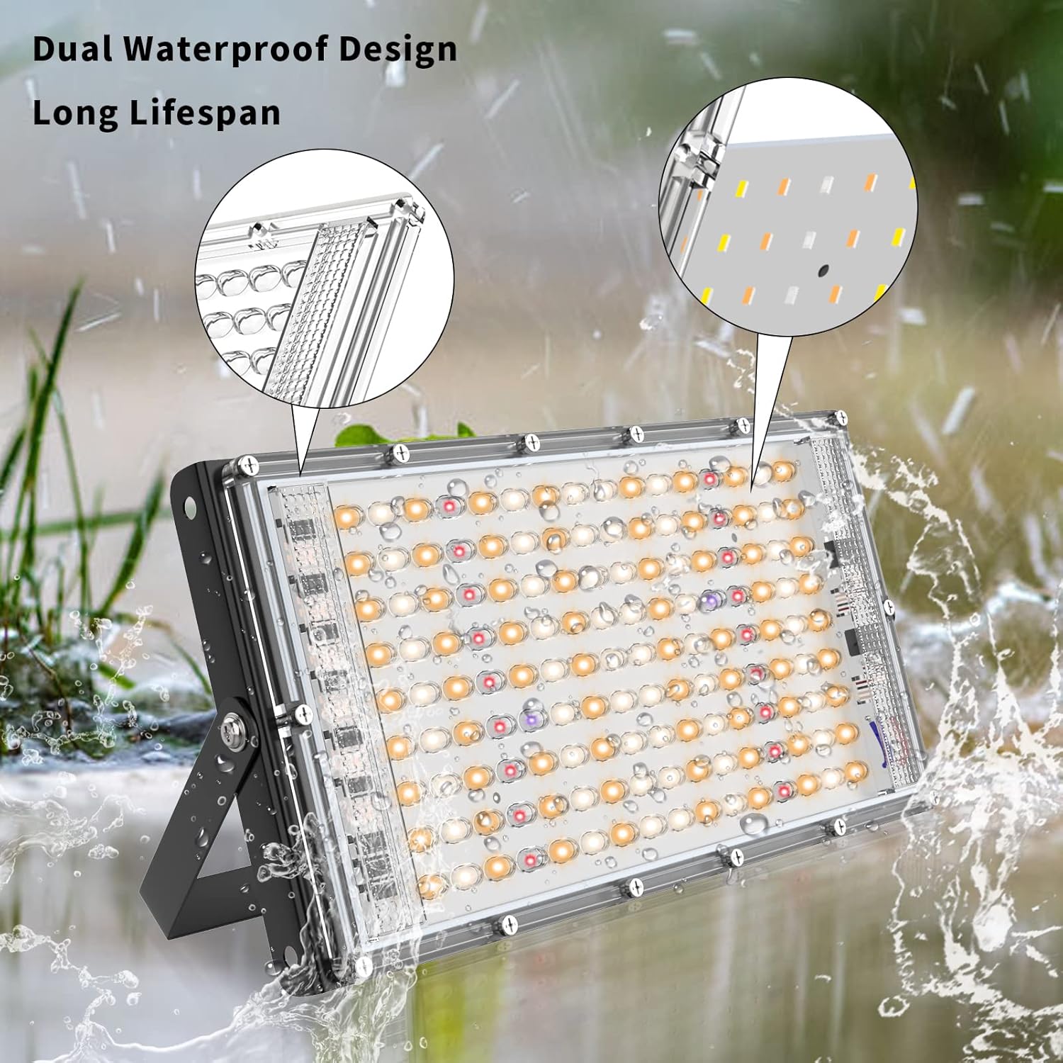 144 LED Full Spectrum Grow Light/ Lamp with On/Off, Suitable for Indoor Plants,Outdoor Gardens,Growing Tents,Greenhouse Planting (A400)