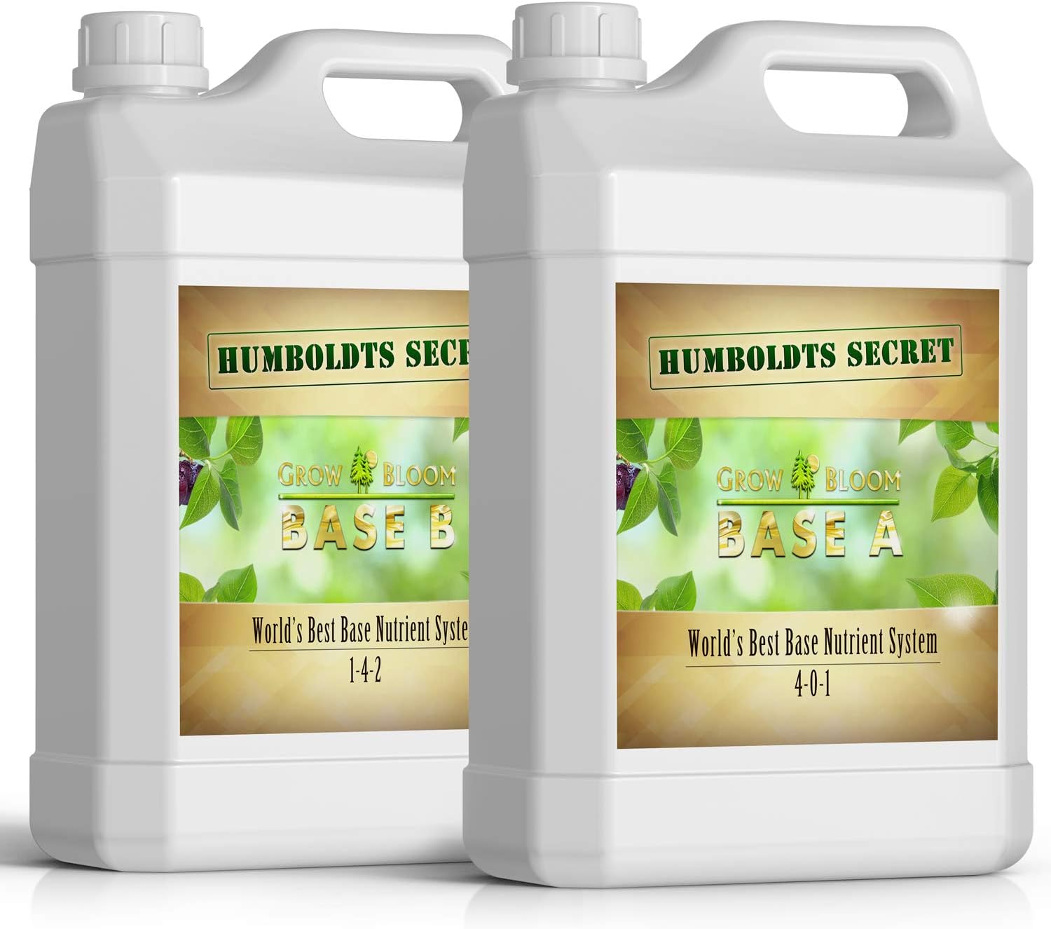 Humboldts Secret Set of A  B Liquid Hydroponics Fertilizer - Worlds Best Nutrient System – Hydroponic Nutrients for Outdoor, Indoor Plants – Supports Vegetative and Flowering Stages of Plants