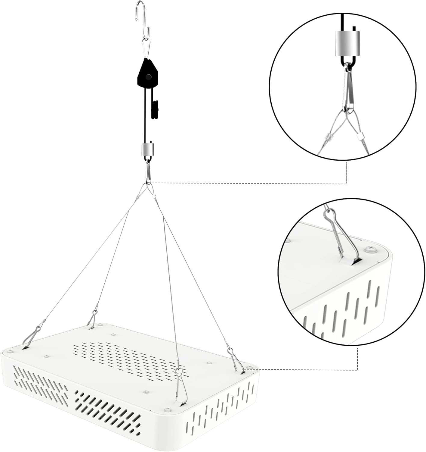 1000W LED Grow Light for Indoor Plants Full Spectrum Upgrade Dual Switch  Dual Chips Daisy Chain Plant Grow Lights for Seed Starting Veg and Flower Greenhouse (Actual Power 110W)