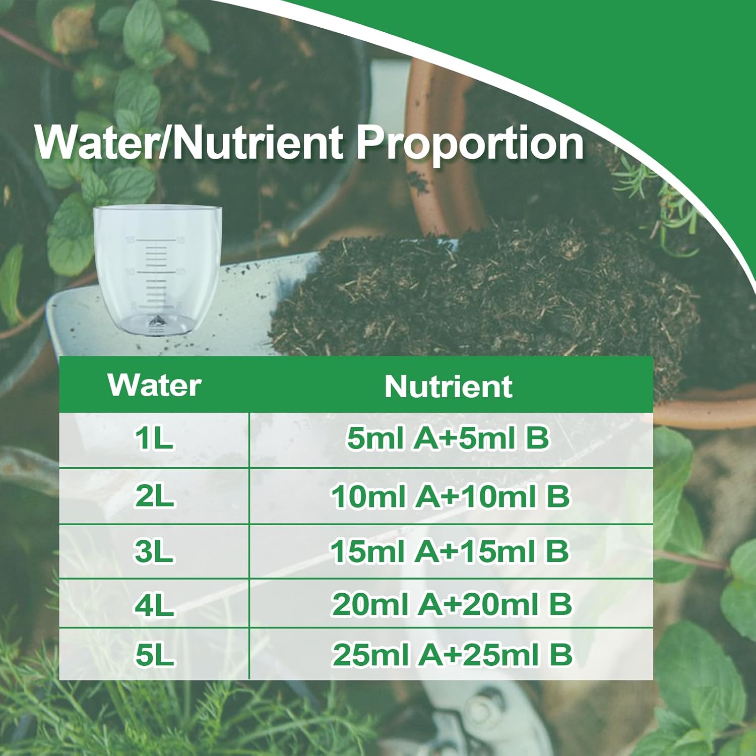 Hydroponic Nutrients, 10 Pack Plant Food for Hydroponic Growing System, 1L General AB Indoor Plant Fertilizer for Houseplants Vegetables Fruits Flowers Thrive