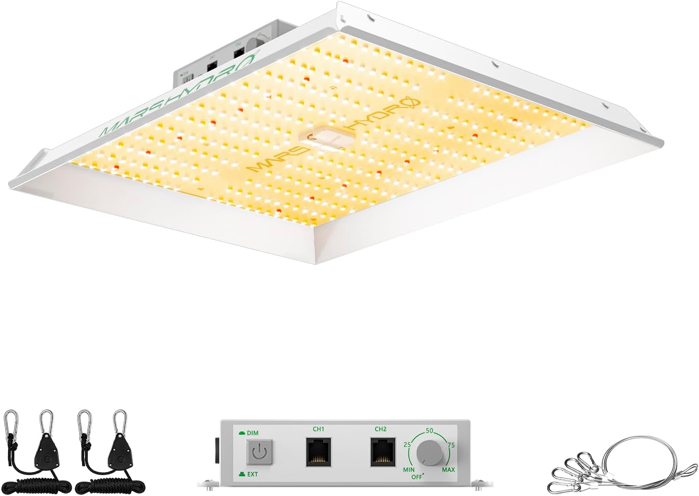 MARS HYDRO 2024 New TS1000 150W LED Grow Light for Indoor Plants, Patented Reflector Dimmable Lights Daisy Chain Full Spectrum Growing Lamps for Seedlings Veg Bloom in 2x2/3x3 Grow Tent