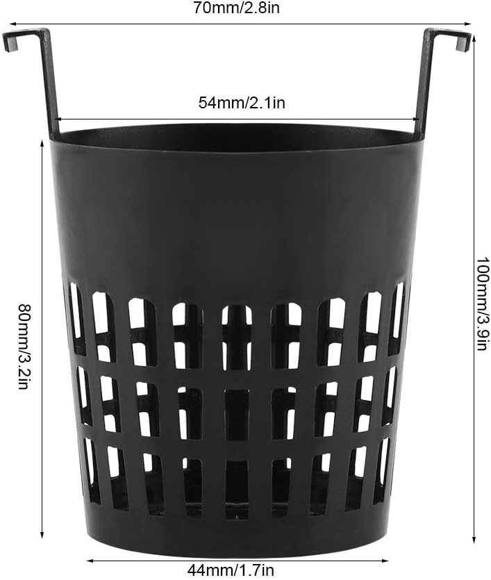 Pack of 10 Plant Baskets Set, Heavy Duty Round Hanging Garden Planting Mesh Net Pot with Hooks for Orchids, Aquaponics, Aquaculture, Hydroponics, Lightweight, Breathable