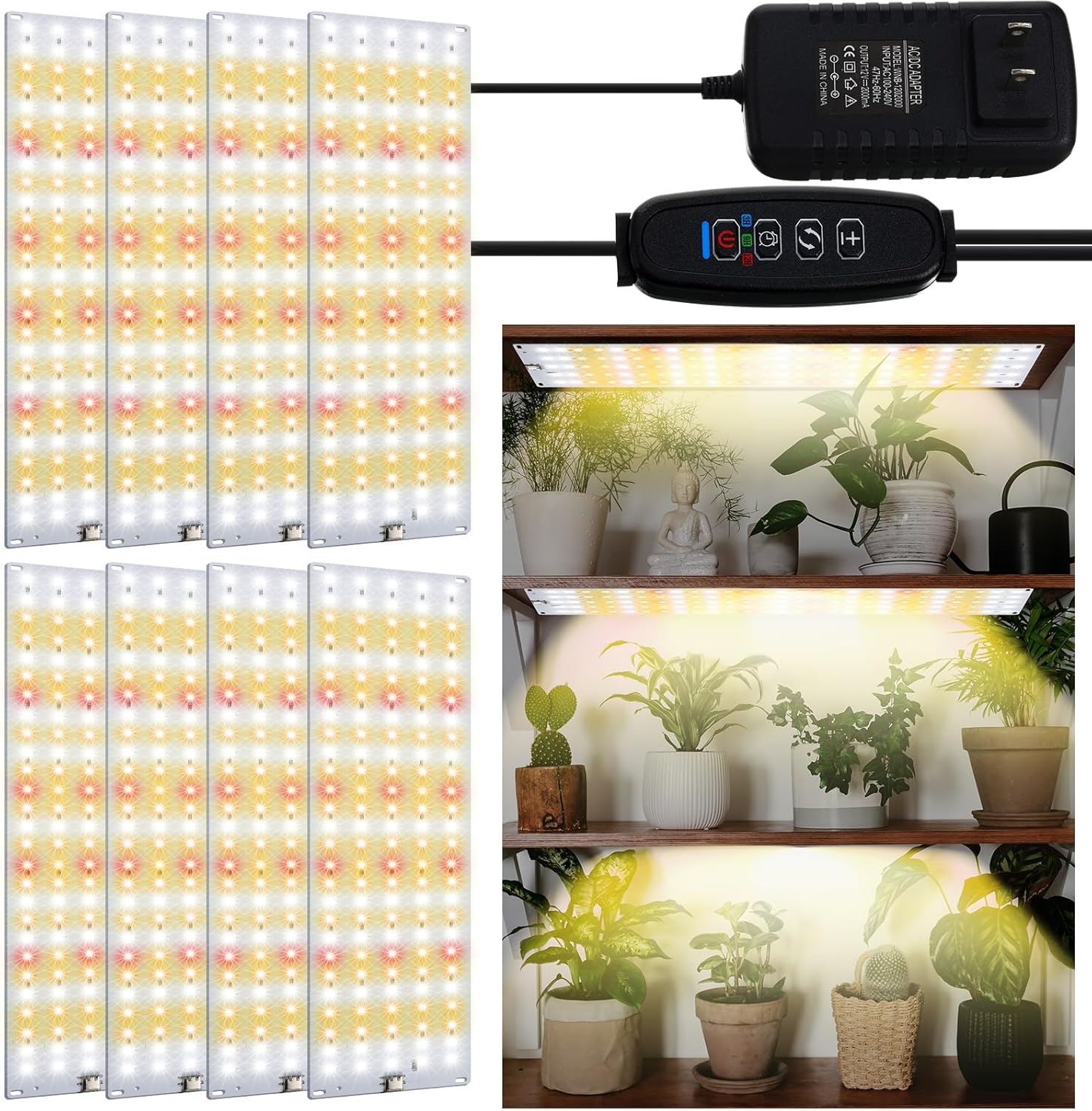 8Pcs LED Grow Lights for Indoor Plants 20W Full Spectrum Plant Light with Switch and Timer(4/8/12H) 3 Lighting Modes 10 Dimmable Brightness Grow Lamp for Germination Hydroponics (Warm White) 8Pcs LED Grow Lights for Indoor Plants 20W Full Spectrum Plant Light with Switch and Timer(4/8/12H) 3 Lighting Modes 10 Dimmable Brightness Grow Lamp for Germination Hydroponics (Warm White)