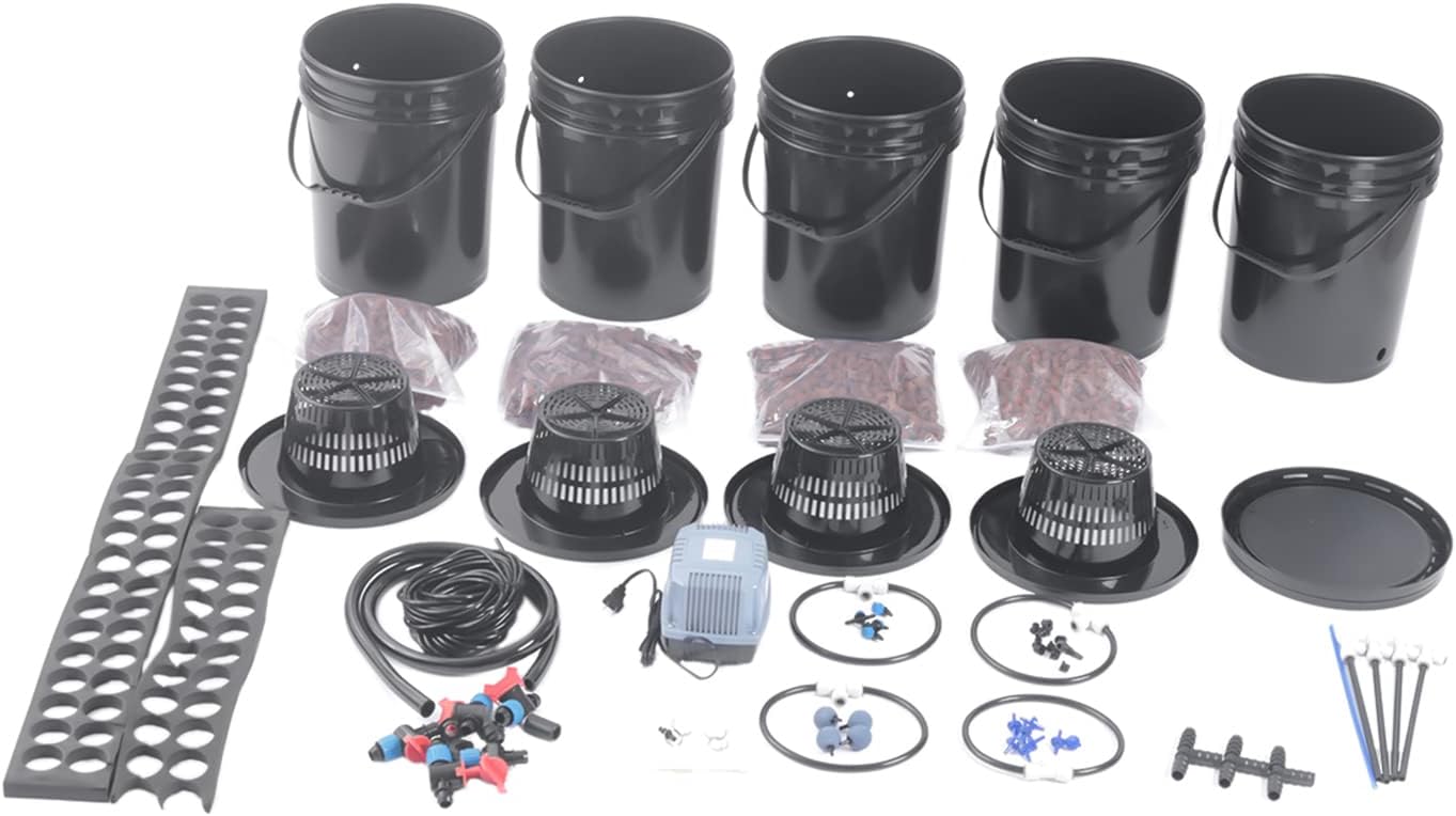 Hydroponics Growing System 5 Gallon Hydroponic Bucket Deep Water Culture Hydroponic Kit for Vegetables