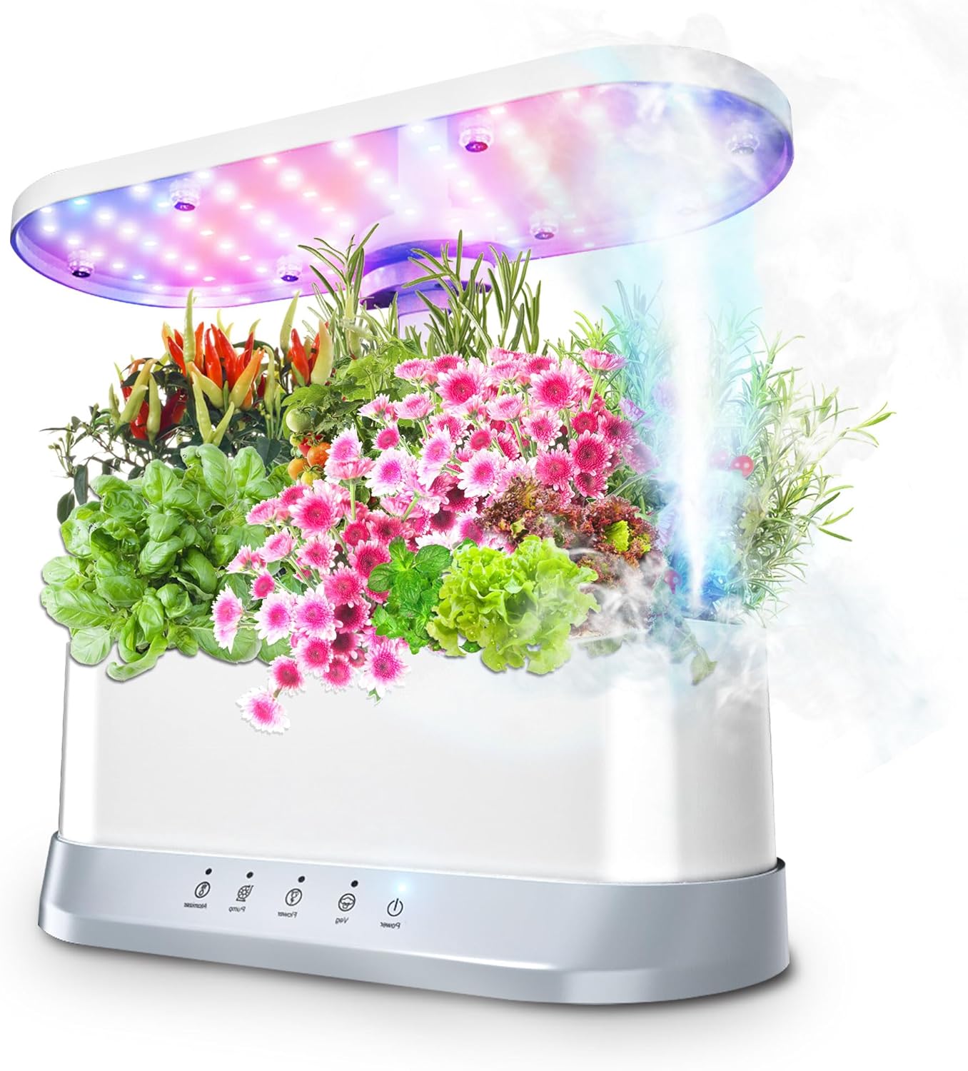 Hydroponics Growing System with Full Spectrum Grow Light  Mist Humidification, 11 Pods, Smart Hydroponic Planting System for Indoor Herb Garden and Kitchen Gardening, Gardening Gift