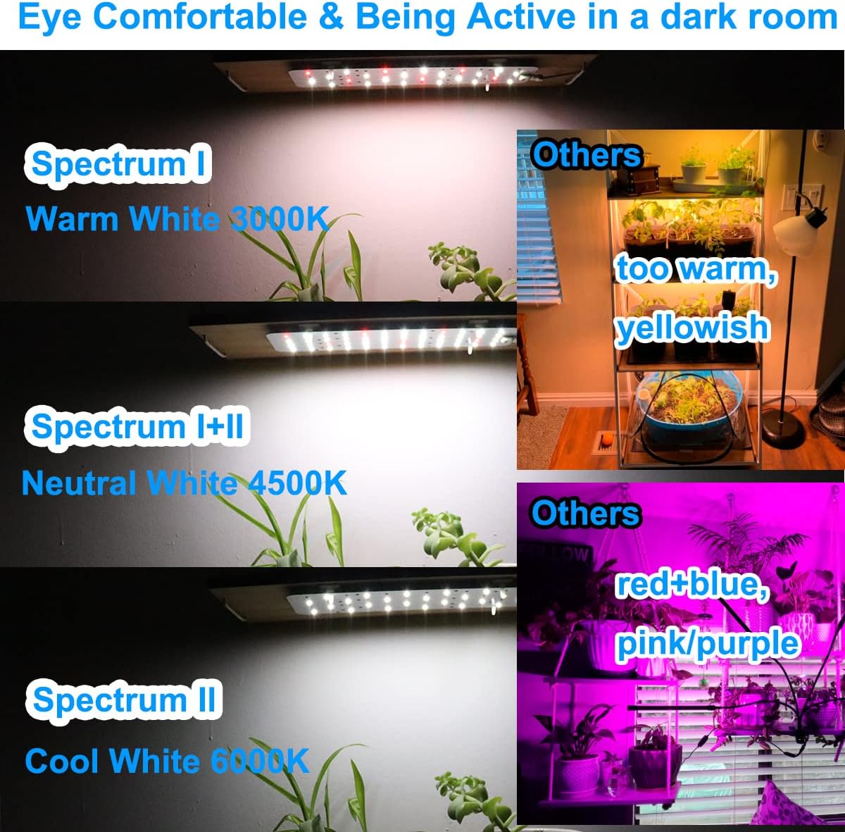LED Grow Light Panel Sunlike Full Spectrum(3 Modes), 9-Level Dimmable Under Cabinet Plant Light with Timer for Indoor Plant Stands/Shelf Hydroponic Succulents(2 Ultra Thin Panels)