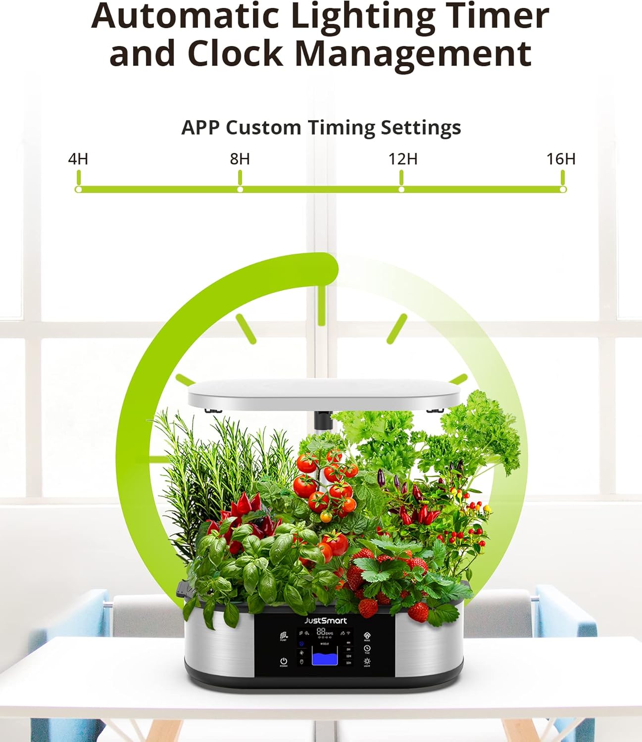 Litake 12 Pods WiFi Hydroponics Growing System with APP Controlled, Indoor Garden Up to 30 with 36W 120 LED Grow Light, Silent Pump System, Automatic Timer for Home Kitchen Gardening, GS1 Plus