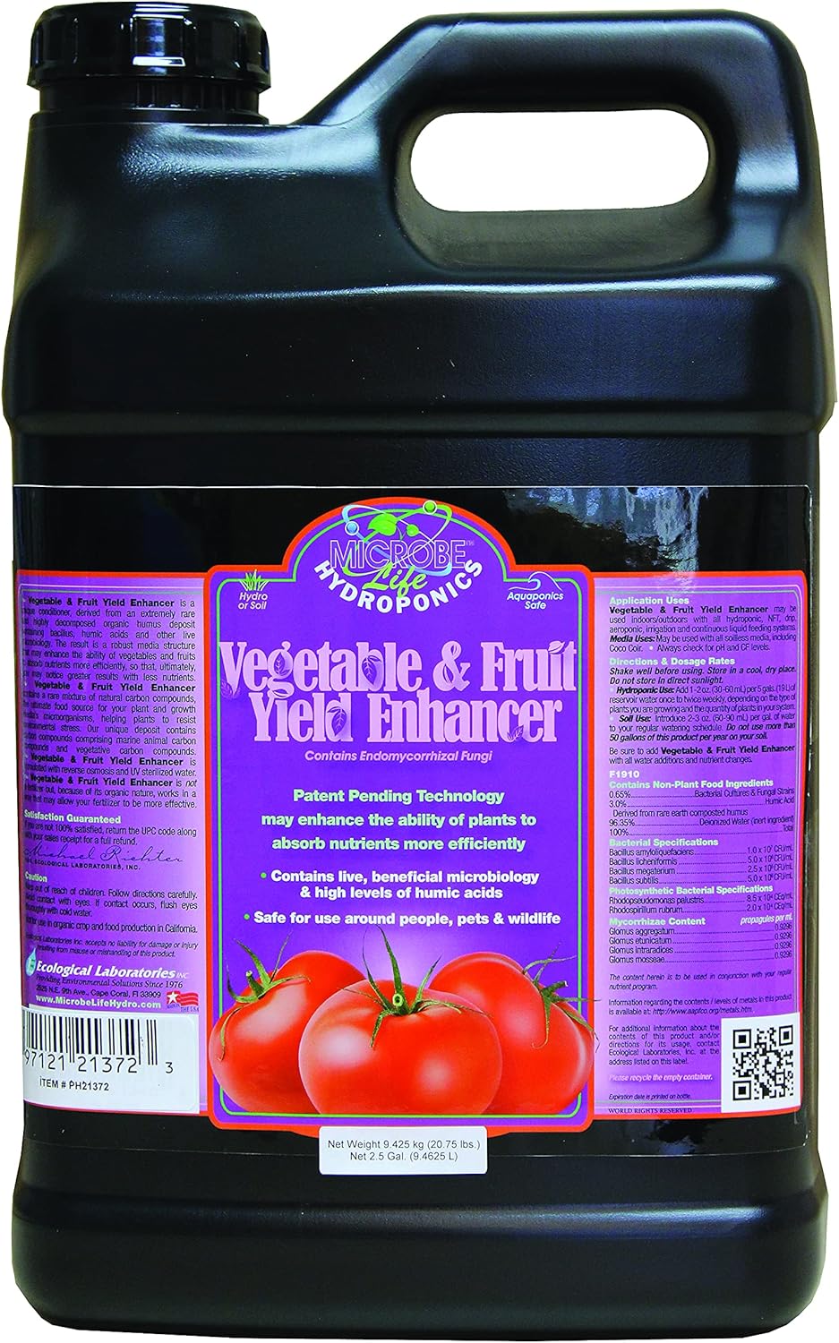 Microbe Life Hydroponics ML21345 Vegetable  Fruit Yield Enhancer, 16 oz