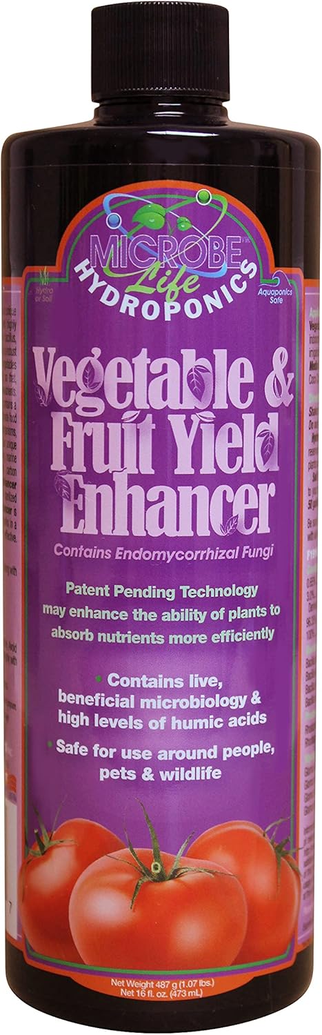 Microbe Life Hydroponics ML21345 Vegetable  Fruit Yield Enhancer, 16 oz