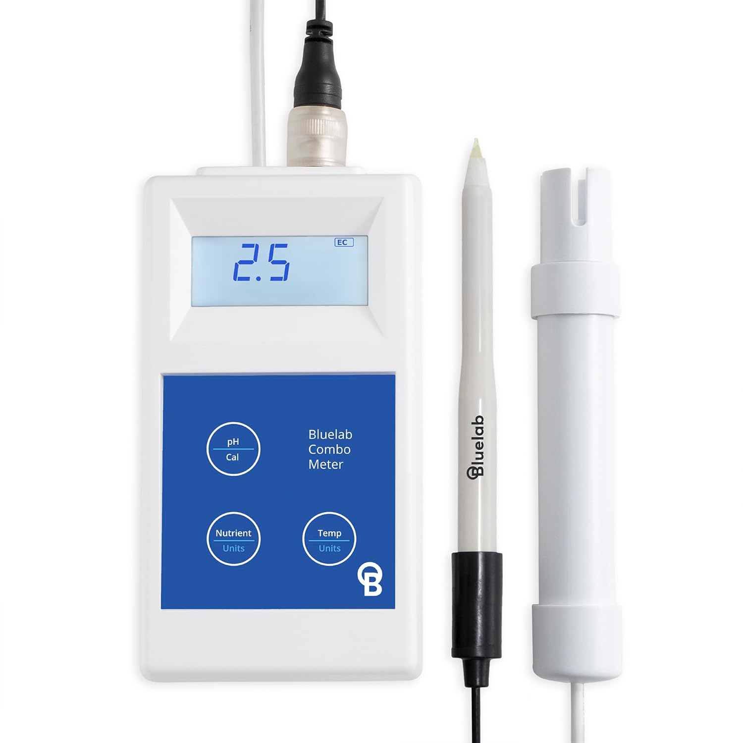 Bluelab METCOMPLUS Combo Meter Plus for pH, Temperature, and Conductivity in Water and Soil with Easy Calibration, Digital Nutrient (TDS/PPM) Testing Kit for Hydroponic System  Growing Indoor Plants