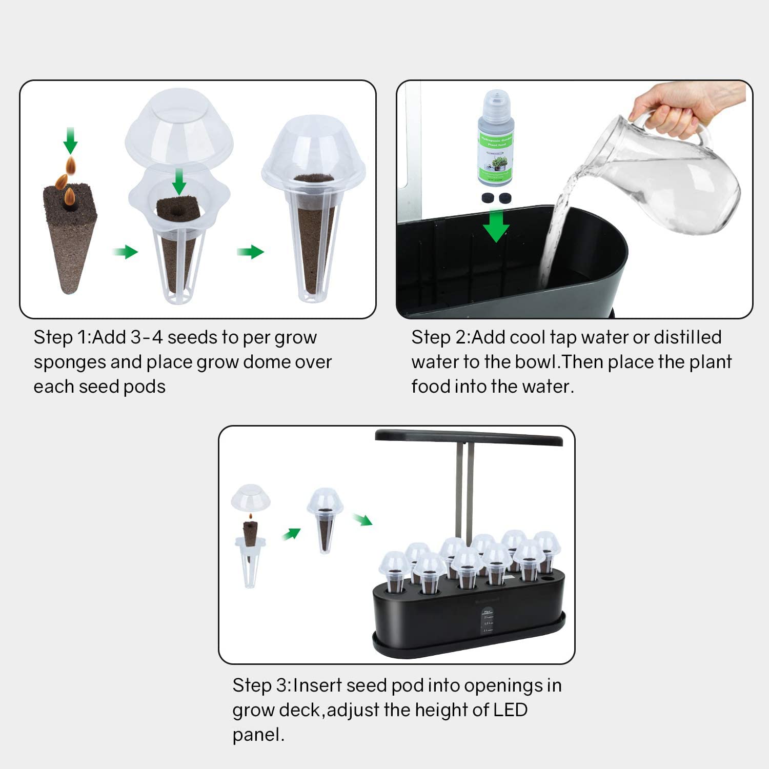 Hydroponics Growing System Accessories, A+B Plant Food Suitable for Most Hydroponic Planting Systems, Hydroponic Nutrients Seed Pods kit Plant Food for Growing Vegetables Fruits Flowers Herbs