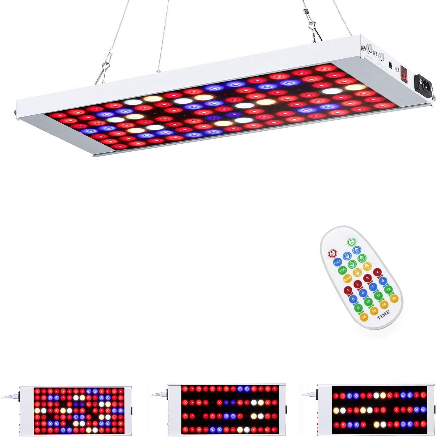 Led Grow Lights,300W Led Grow Light for Indoor Plants with 4 Dimmable Levels 3 Modes Timing Function,Indoor Grow Lights for seed starting,Hydroponics Growing Light, Multiple Panels Can Be Conn