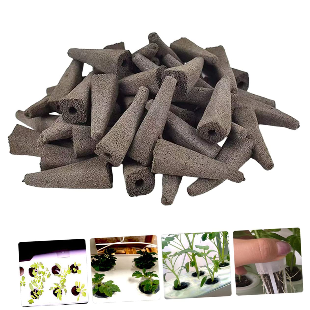 Balacoo 20pcs Garden Supplies Hydroponic Fertilizer Vegetable Fertilizer Soilless Cultivation Nursery Blocks Grow Soil Hydroponic System Fibre Brick Kit Hydroponics Sponge Plug