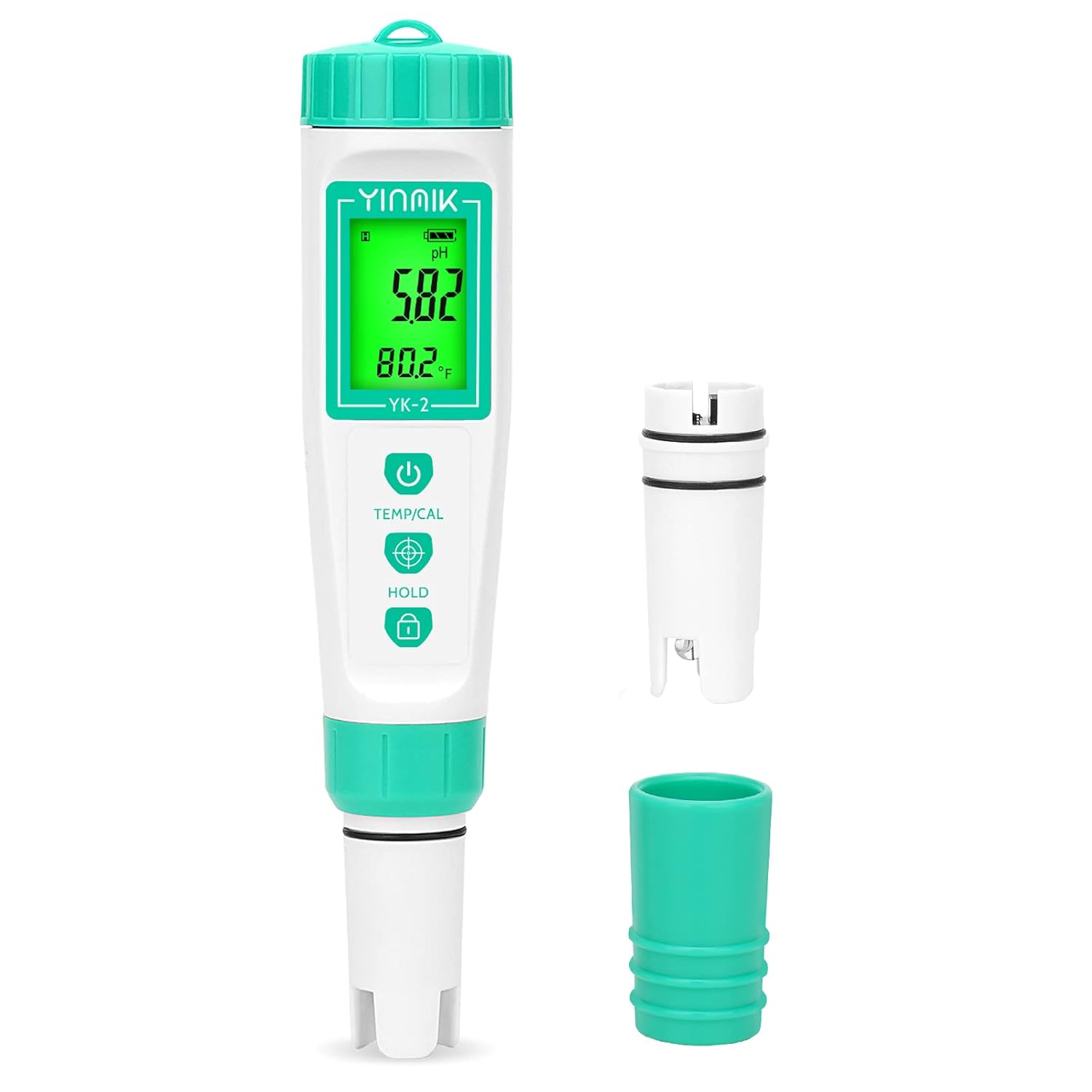 Digital pH Meter with Extra Replaceable Probe, Pocket pH Tester for Hydroponics, Accurate Water Tester for Swimming Pool Hot Tub Aquariums Home Wine Brewing