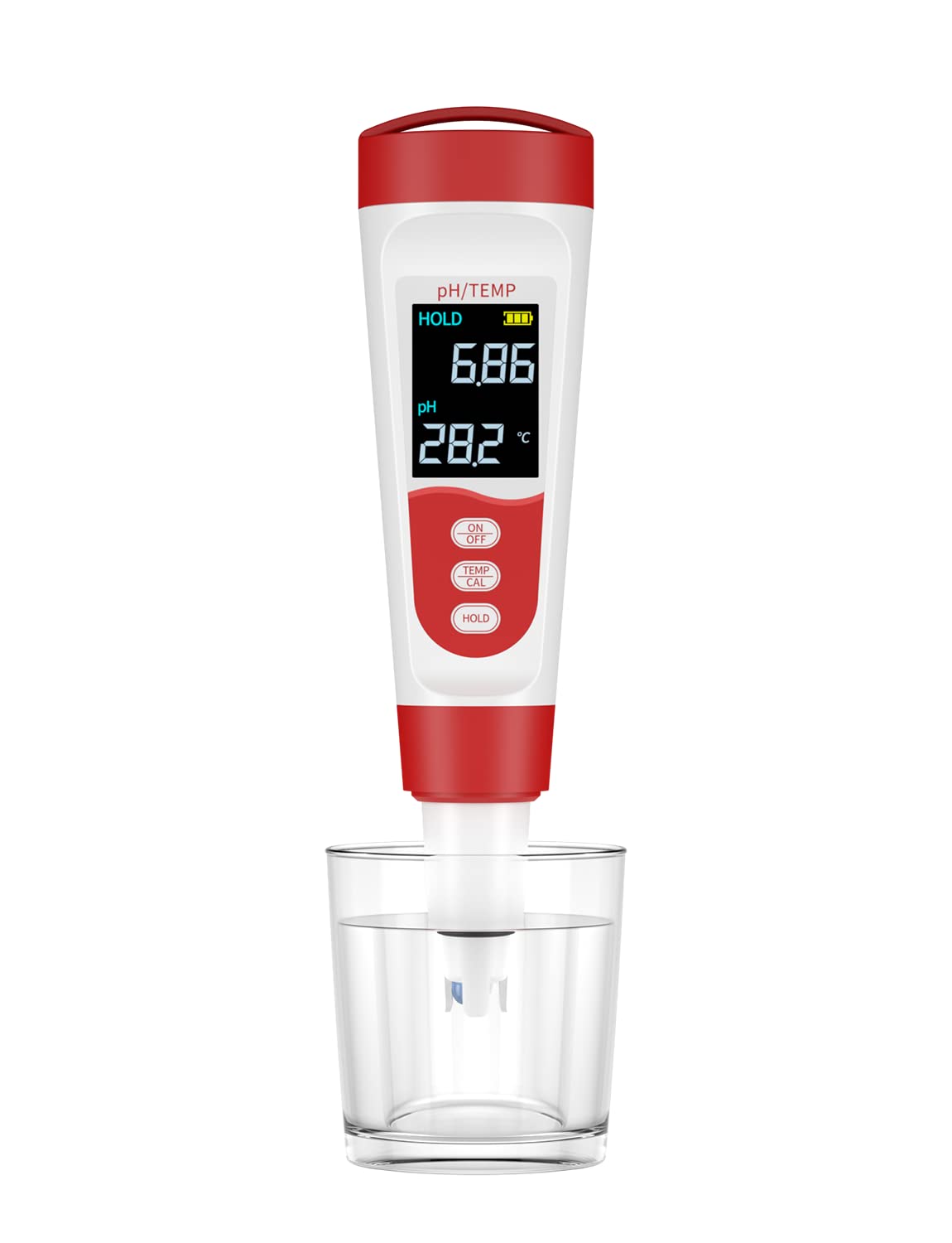 meross PH Meter, Digital PH Meter for Water Hydroponics with ATC, IP67 PH/Temp 2 in 1 Tester Pen with 0-14 PH Measurement Range, 0.01PH High Accuracy Mini Pen for Pool