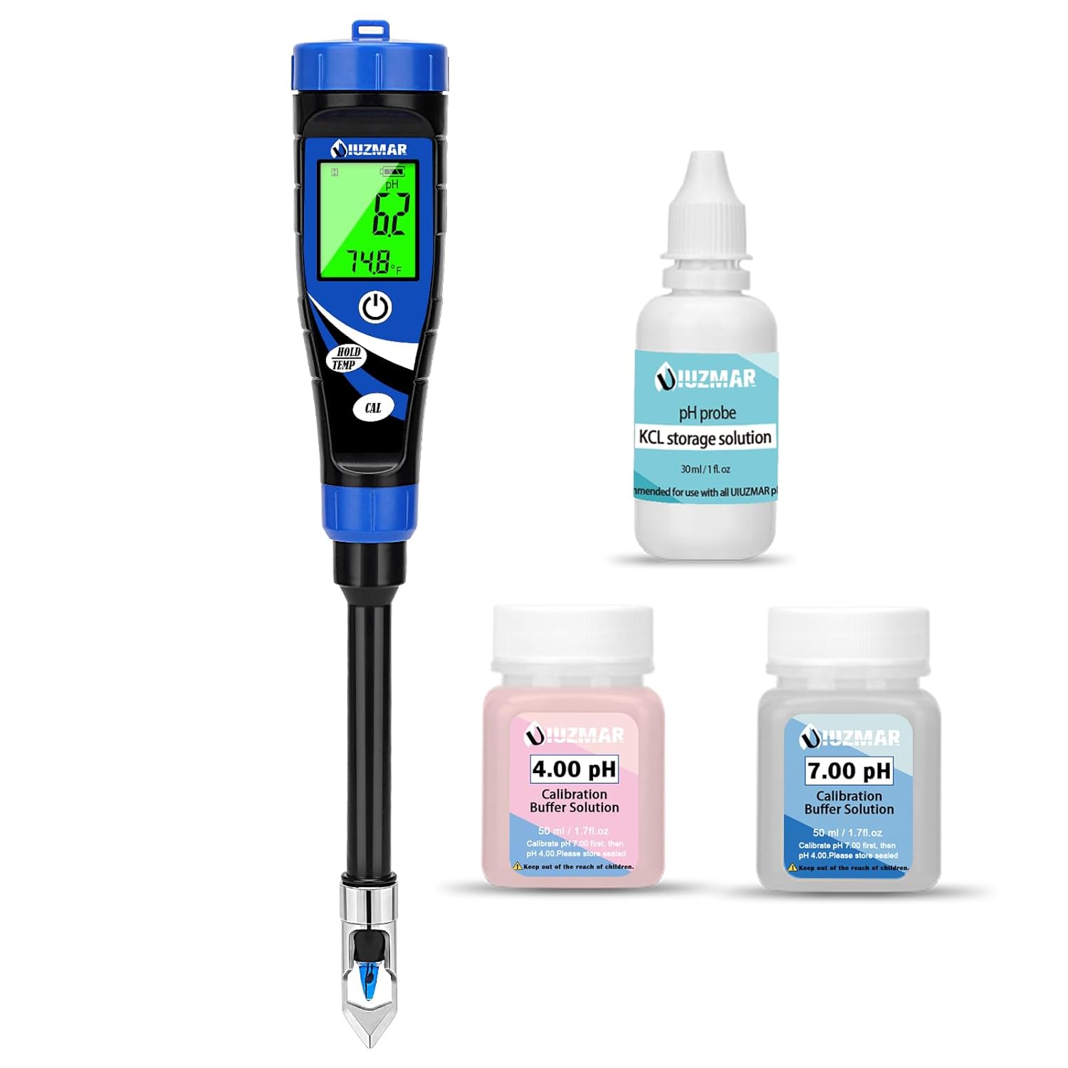 Soil pH Meter Digital Soil pH Tester for House Plant Soil pH Measure for Coco Soil and Nutrient Solution Lawn Soil Test Kit for Garden, Indoor Greenhouse, Farming, and Outdoor Plants