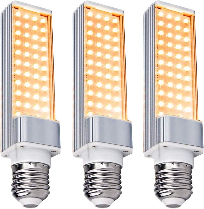9W Full Spectrum Grow Lights Bulb for Indoor Plants, E27 44 LEDs Plant Grow Lamp Bulb for Seed Starting Hydroponics Indoor Garden Greenhouse, 3 Pack