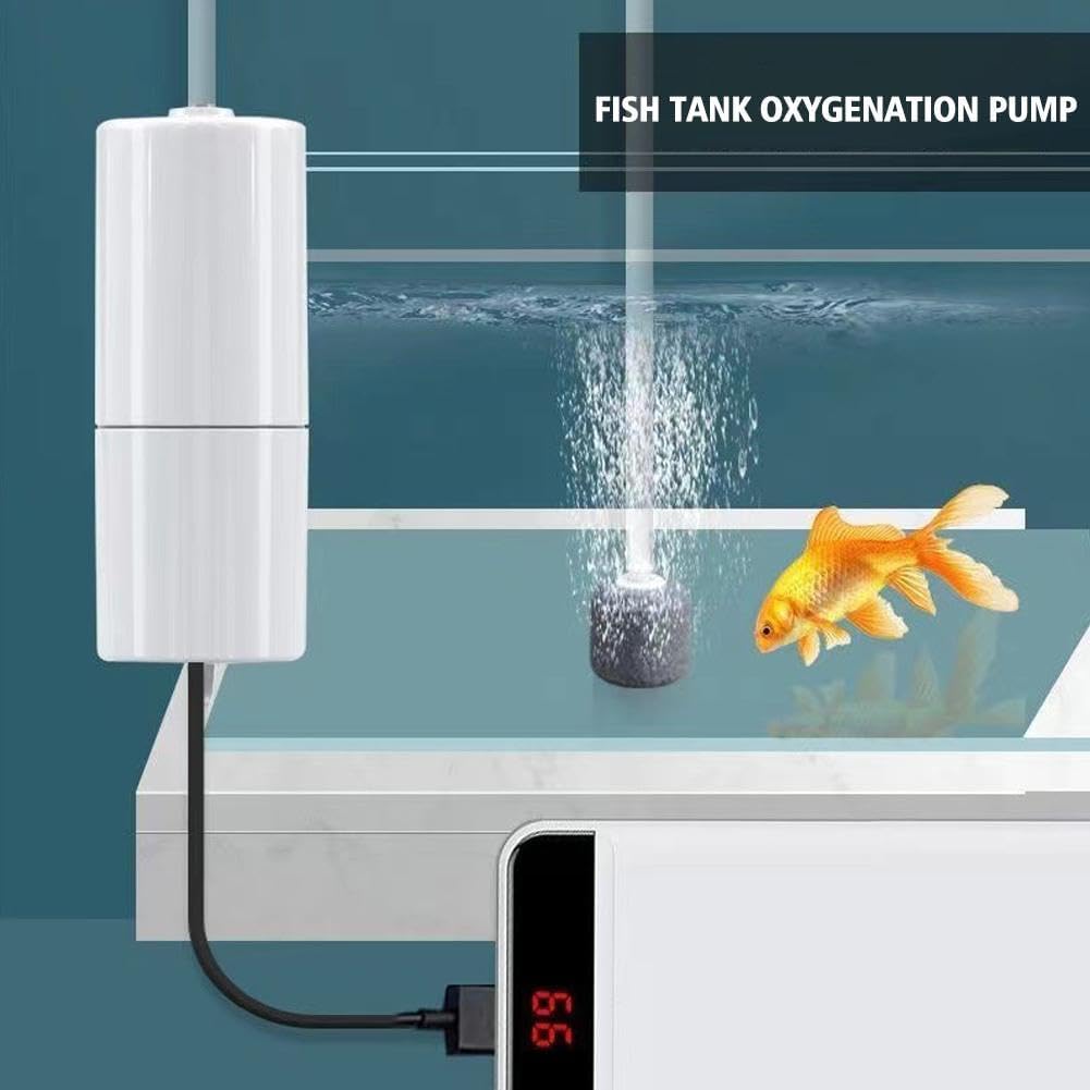 Aquarium Air Pump,Portable Aquarium Accessory Aerator Pump Aquarium Pump Home Diffusers Oxygenation Fish Tank Abs,Ultra Silent Oxygen Pump Quiet Air Pump for Fish Tank
