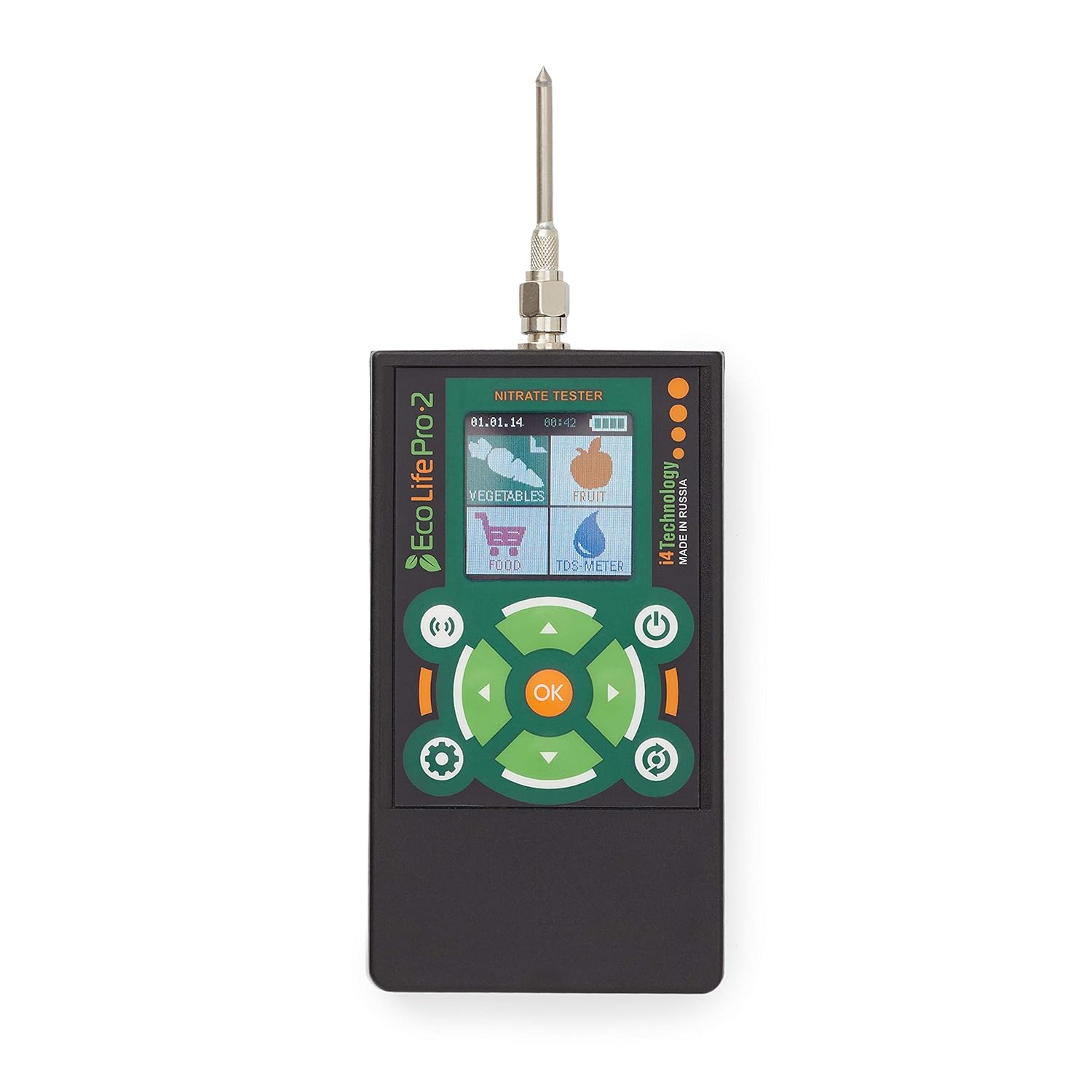 Nitrate Tester with TDS Water Meter | High Accuracy Food Detector and Water Tester | Ecoterster for Baby Food, Meat, Fish, Vegetables, Fruits | Fast Nitrate Test at Home | i4 Technology EcoLifePro 2