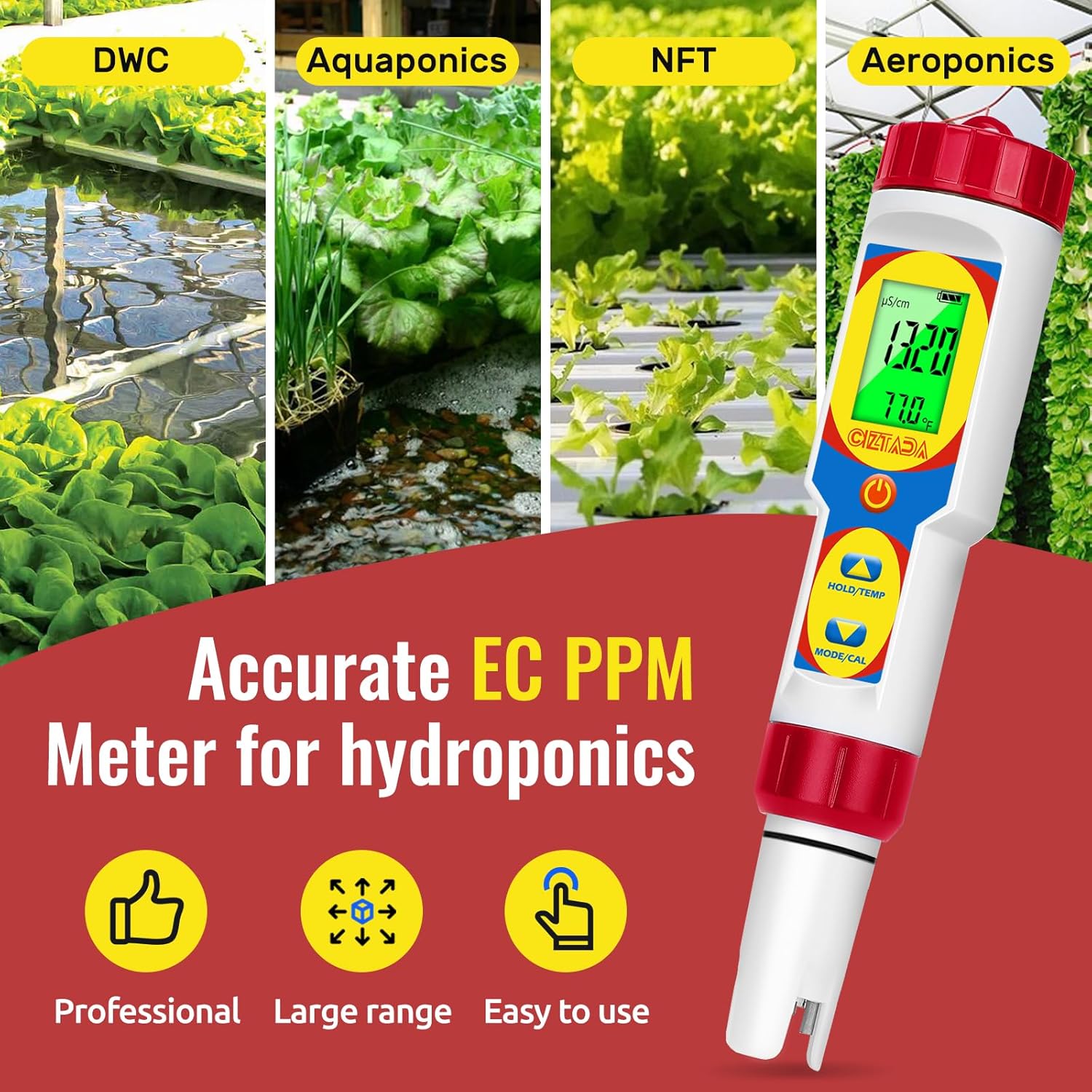 Digital pH and Salinity Meter for Saltwater Aquarium Pool Salt Tester for Swimming Pool 6 in 1 Upgraded pH Salt ORP EC TDS Temp Testing Kit for Reef Aquarium Hydroponics Hot Tub